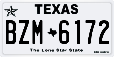 TX license plate BZM6172