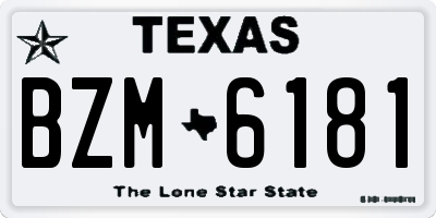TX license plate BZM6181