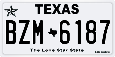 TX license plate BZM6187