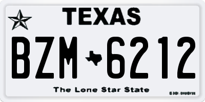 TX license plate BZM6212
