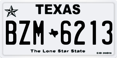TX license plate BZM6213