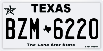 TX license plate BZM6220