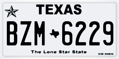 TX license plate BZM6229