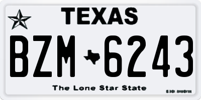 TX license plate BZM6243