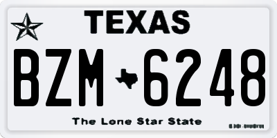 TX license plate BZM6248