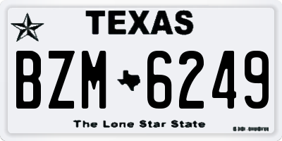 TX license plate BZM6249