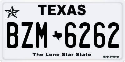 TX license plate BZM6262
