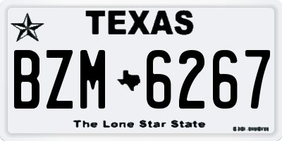 TX license plate BZM6267