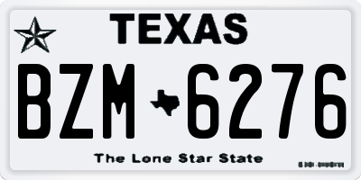 TX license plate BZM6276