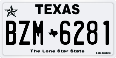 TX license plate BZM6281