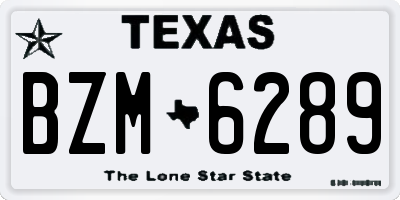 TX license plate BZM6289
