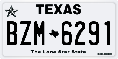 TX license plate BZM6291