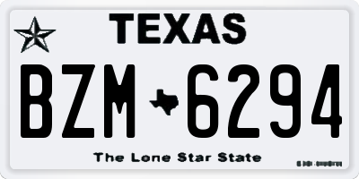 TX license plate BZM6294