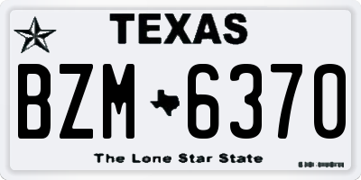 TX license plate BZM6370