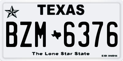 TX license plate BZM6376