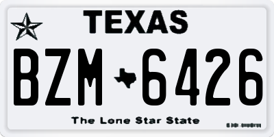 TX license plate BZM6426