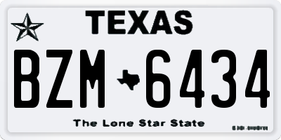 TX license plate BZM6434