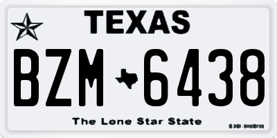 TX license plate BZM6438