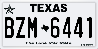 TX license plate BZM6441