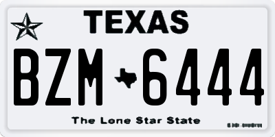 TX license plate BZM6444