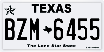 TX license plate BZM6455