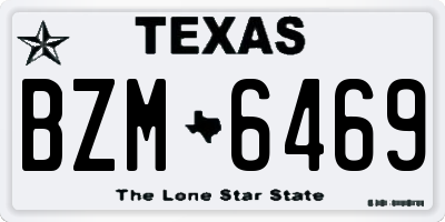 TX license plate BZM6469