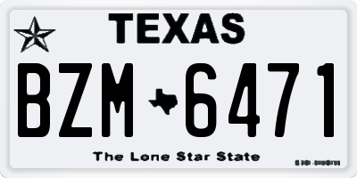 TX license plate BZM6471