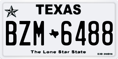 TX license plate BZM6488