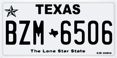 TX license plate BZM6506