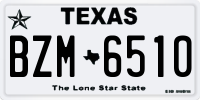 TX license plate BZM6510