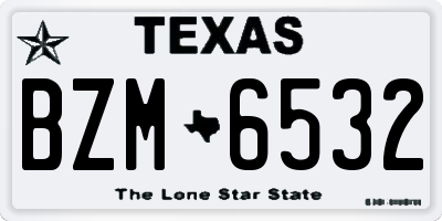 TX license plate BZM6532