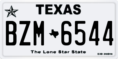TX license plate BZM6544