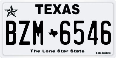 TX license plate BZM6546