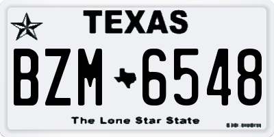 TX license plate BZM6548