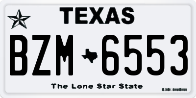 TX license plate BZM6553