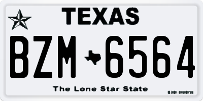 TX license plate BZM6564