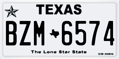 TX license plate BZM6574