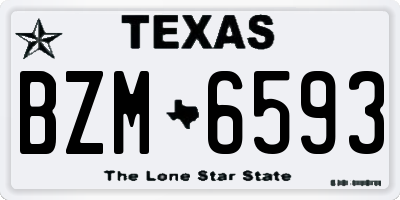 TX license plate BZM6593