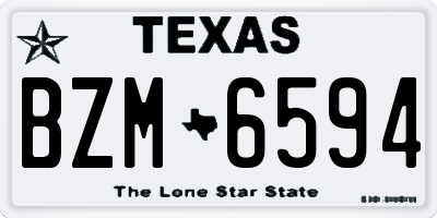 TX license plate BZM6594