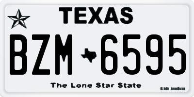 TX license plate BZM6595