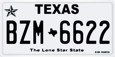 TX license plate BZM6622