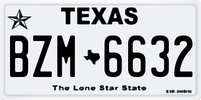 TX license plate BZM6632