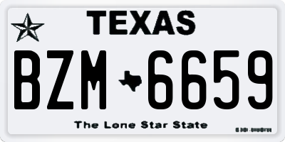 TX license plate BZM6659