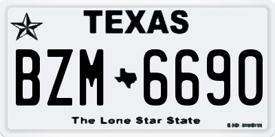 TX license plate BZM6690