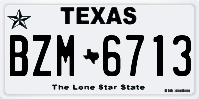 TX license plate BZM6713