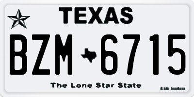 TX license plate BZM6715