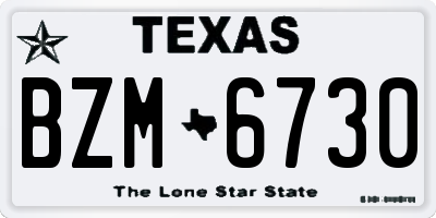 TX license plate BZM6730