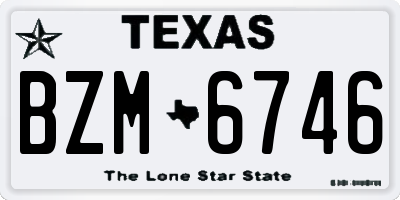 TX license plate BZM6746