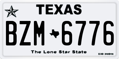 TX license plate BZM6776