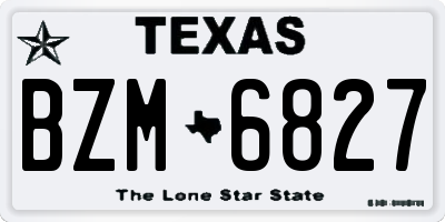 TX license plate BZM6827